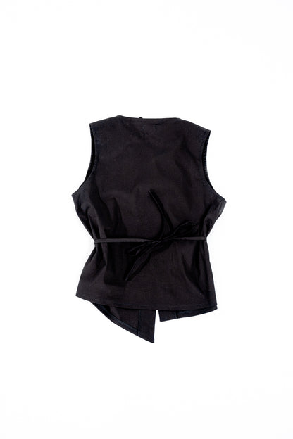 Top Noué - noir brun