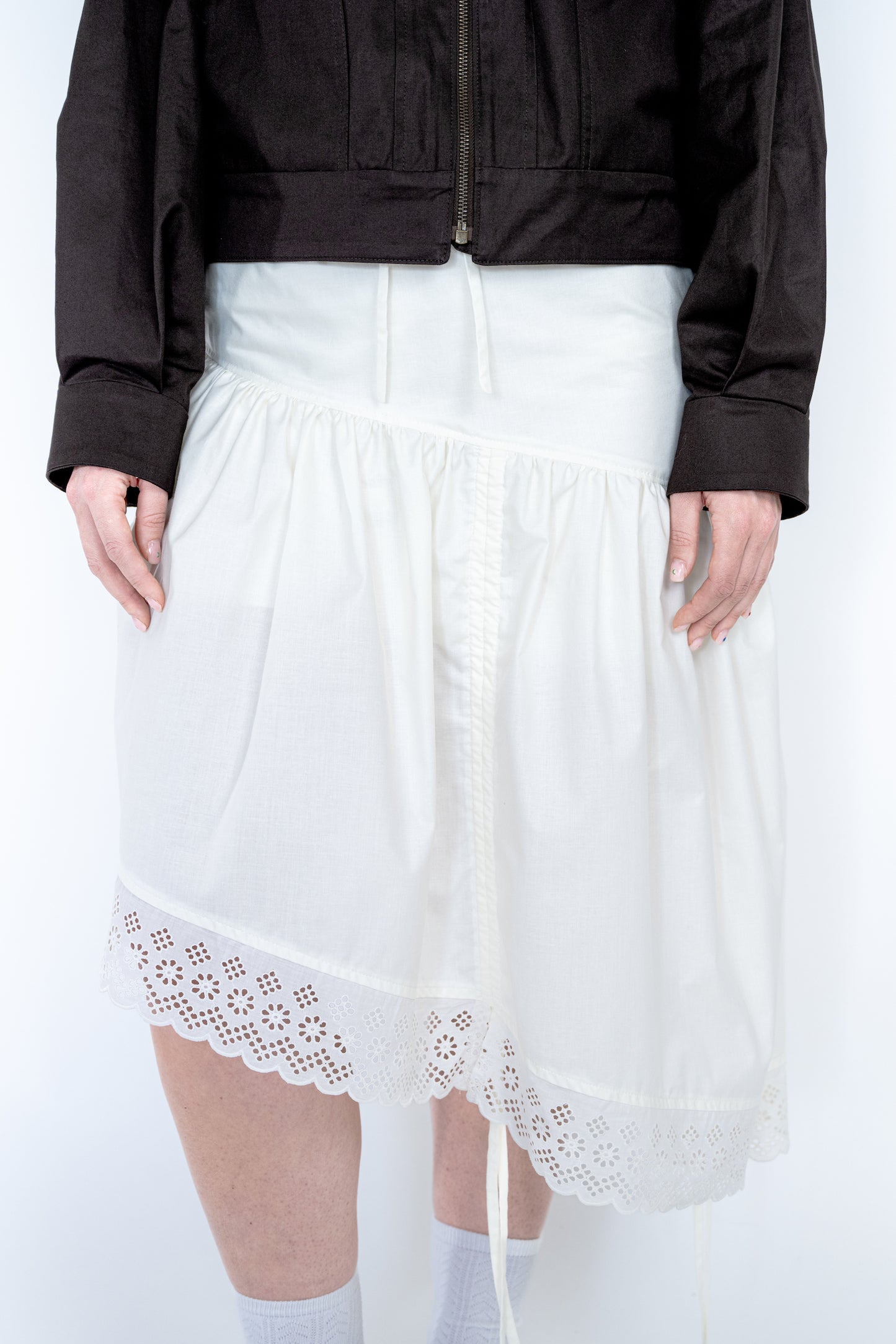 Jupe Froncée - broderie anglaise