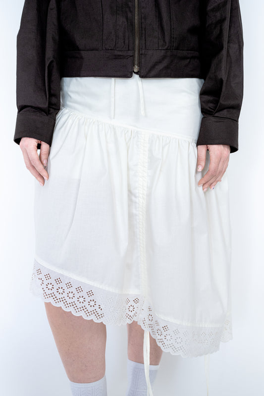 Jupe Froncée - broderie anglaise